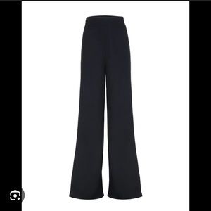 AMEN BLACK HIGH WAIST NWT SIDE DETAILED SNAPS DRESS ATHELEISURE PANTS. EU 42